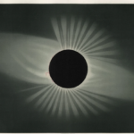 Zeichnung einer totalen Sonnenfinsternis von Trouvelot.